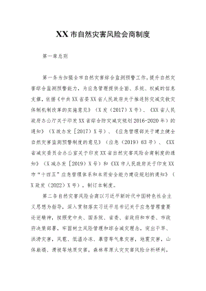 XX市自然灾害风险会商制度.docx