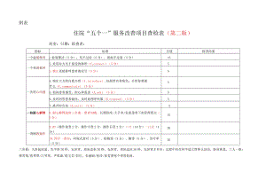 住院“五个一”服务改善项目查检表.docx