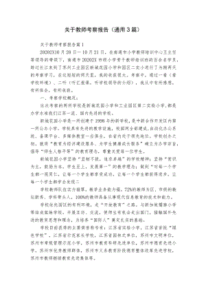 关于教师考察报告（通用3篇）.docx