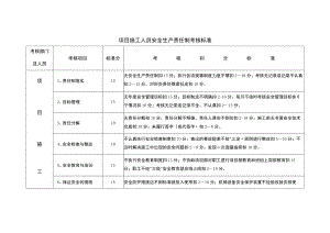 项目施工人员安全生产责任制考核标准.docx