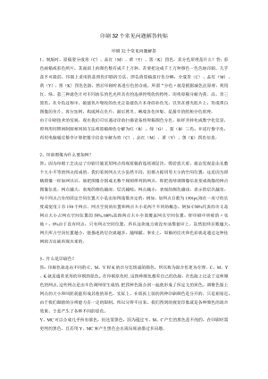 印刷32个常见问题解答转贴.docx