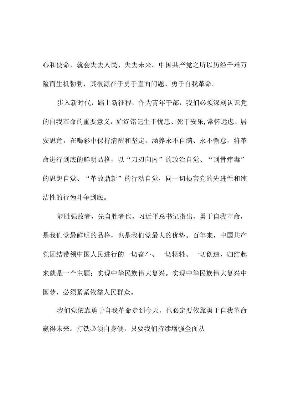 民营企业党委书记读《论党的自我革命》个人心得体会 （合计7份）.docx_第2页