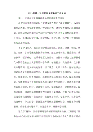 2023年第一阶段思想主题教育工作总结合计3份.docx