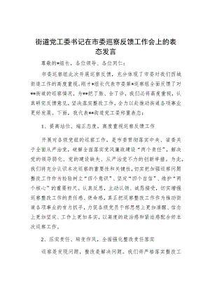 巡察整改反馈会上的表态发言（精选两篇合辑）.docx