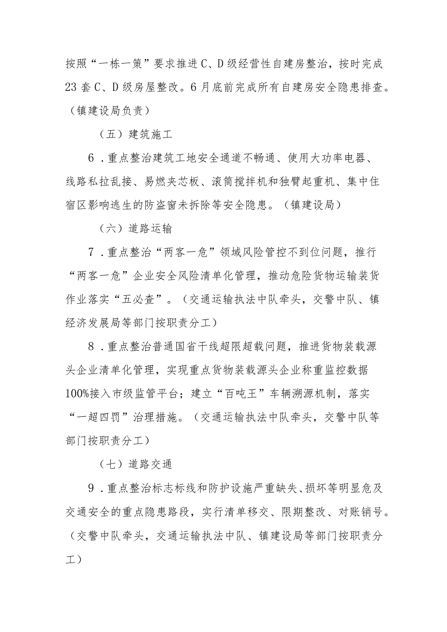 XX镇重点行业领域安全生产风险专项整治巩固提升年行动实施方案.docx_第3页