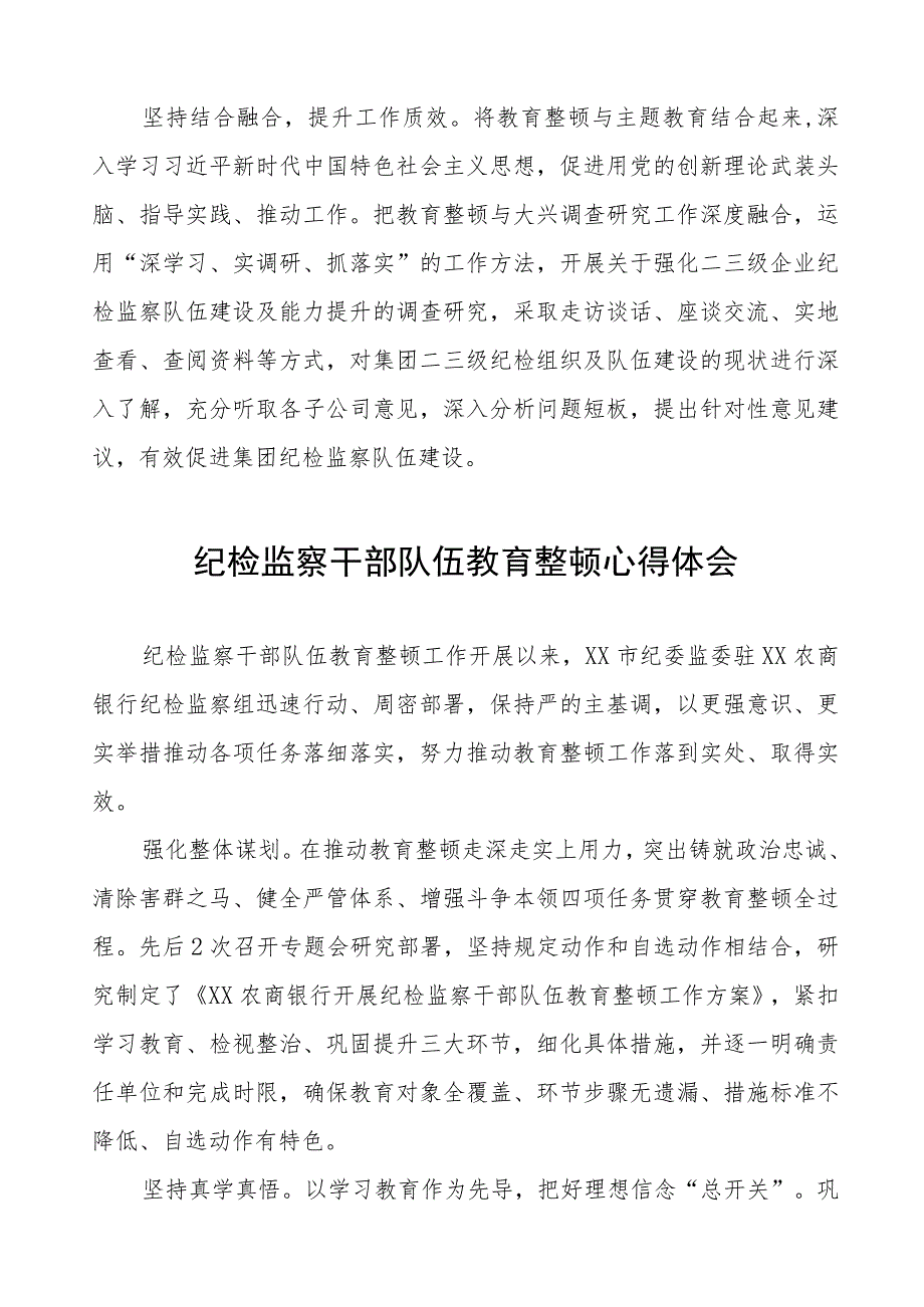 (7篇)纪委书记关于全国纪检监察干部队伍教育整顿的学习体会.docx_第2页