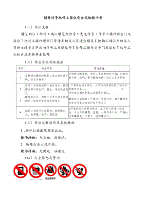 副井信号把钩工岗位安全风险提示卡.docx