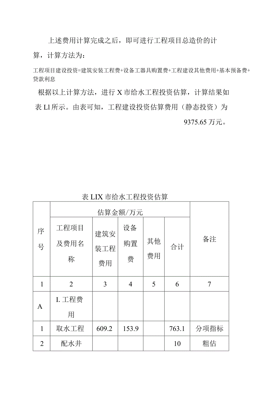 新水厂给水工程投资估算及制水成本计算.docx_第2页