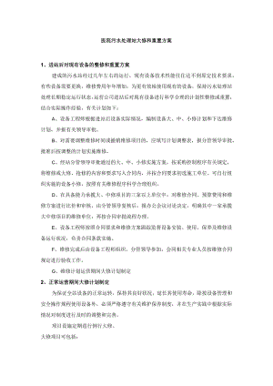 医院污水处理站大修和重置方案.docx