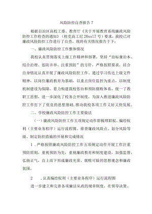 风险防控自查报告7.docx