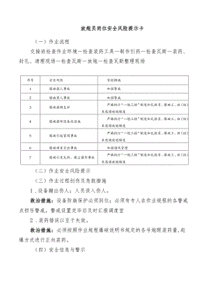 放炮员岗位安全风险提示卡.docx