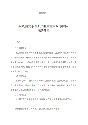 乡镇突发事件人员基本生活应急保障行动方案操作手册.docx