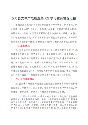 xx县文体广电旅游局党史学习教育情况汇报.docx