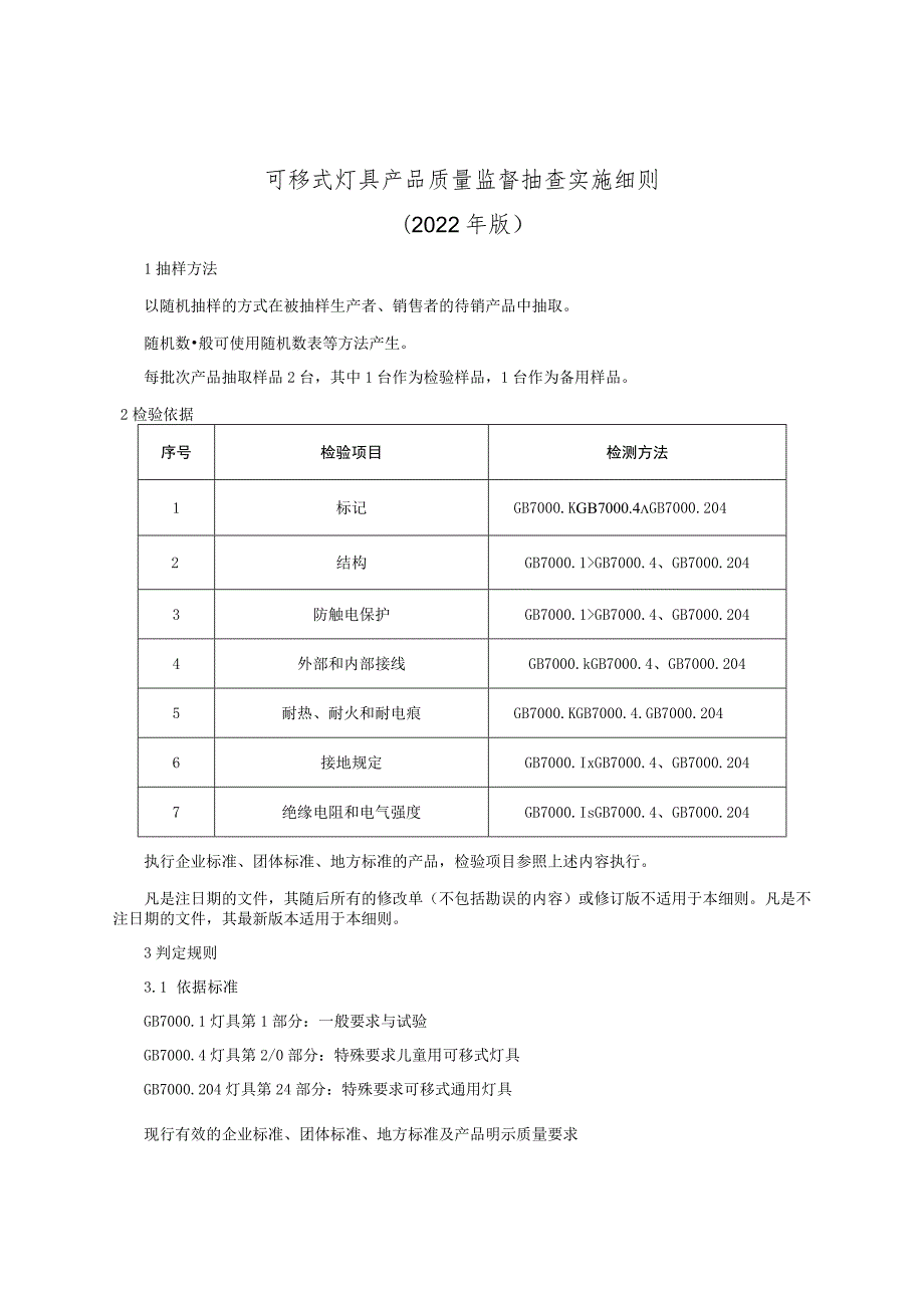 可移式灯具产品质量监督抽查实施细则（2022年版）.docx_第1页