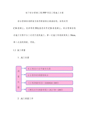 地下综合管廊工程PPP项目工程施工方案.docx