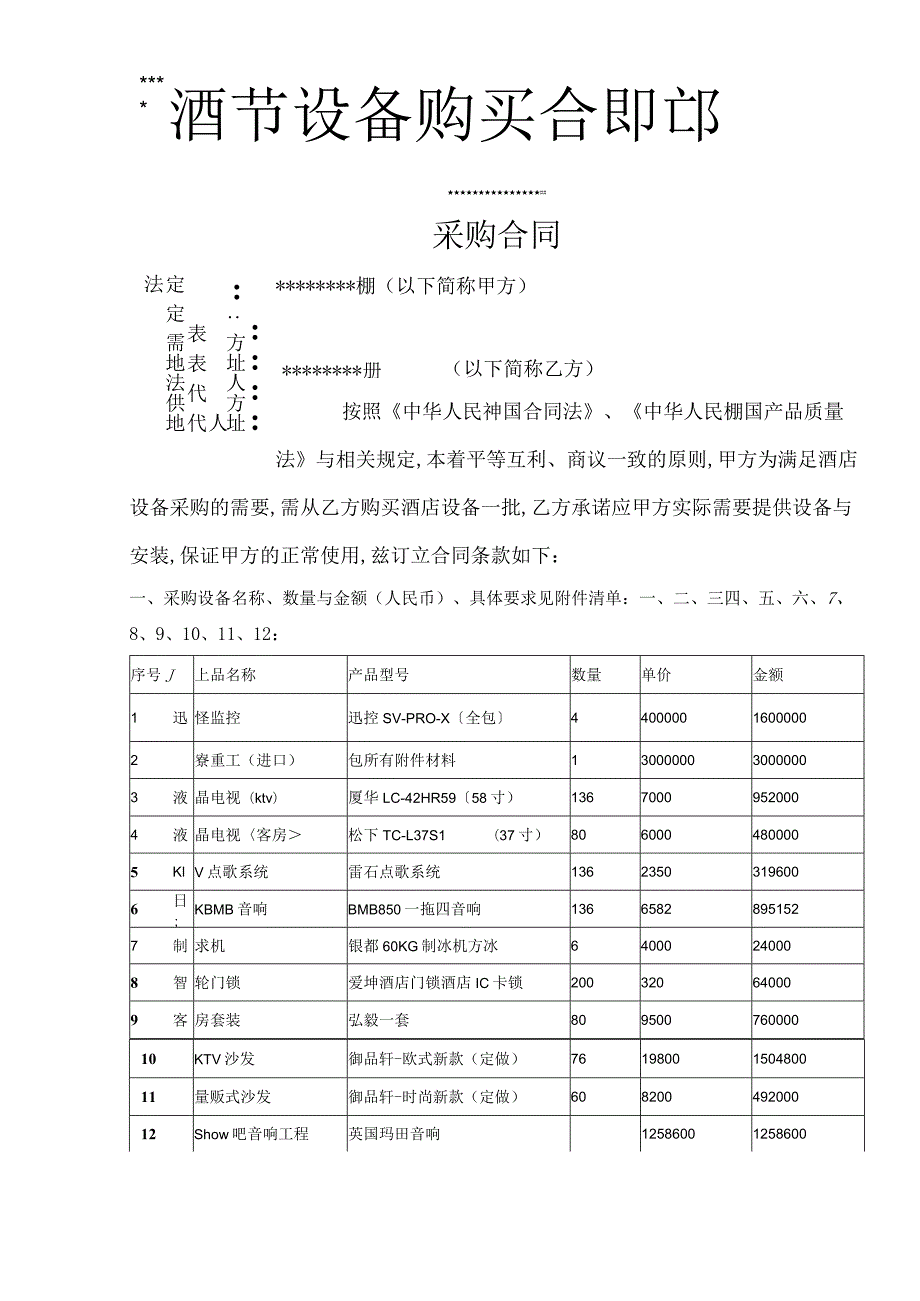 酒店采购合同.docx_第1页