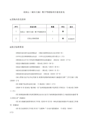 花园云（城市大脑）数字驾驶舱项目建设意见.docx