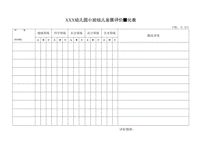 幼儿园小班幼儿发展评价量化表.docx