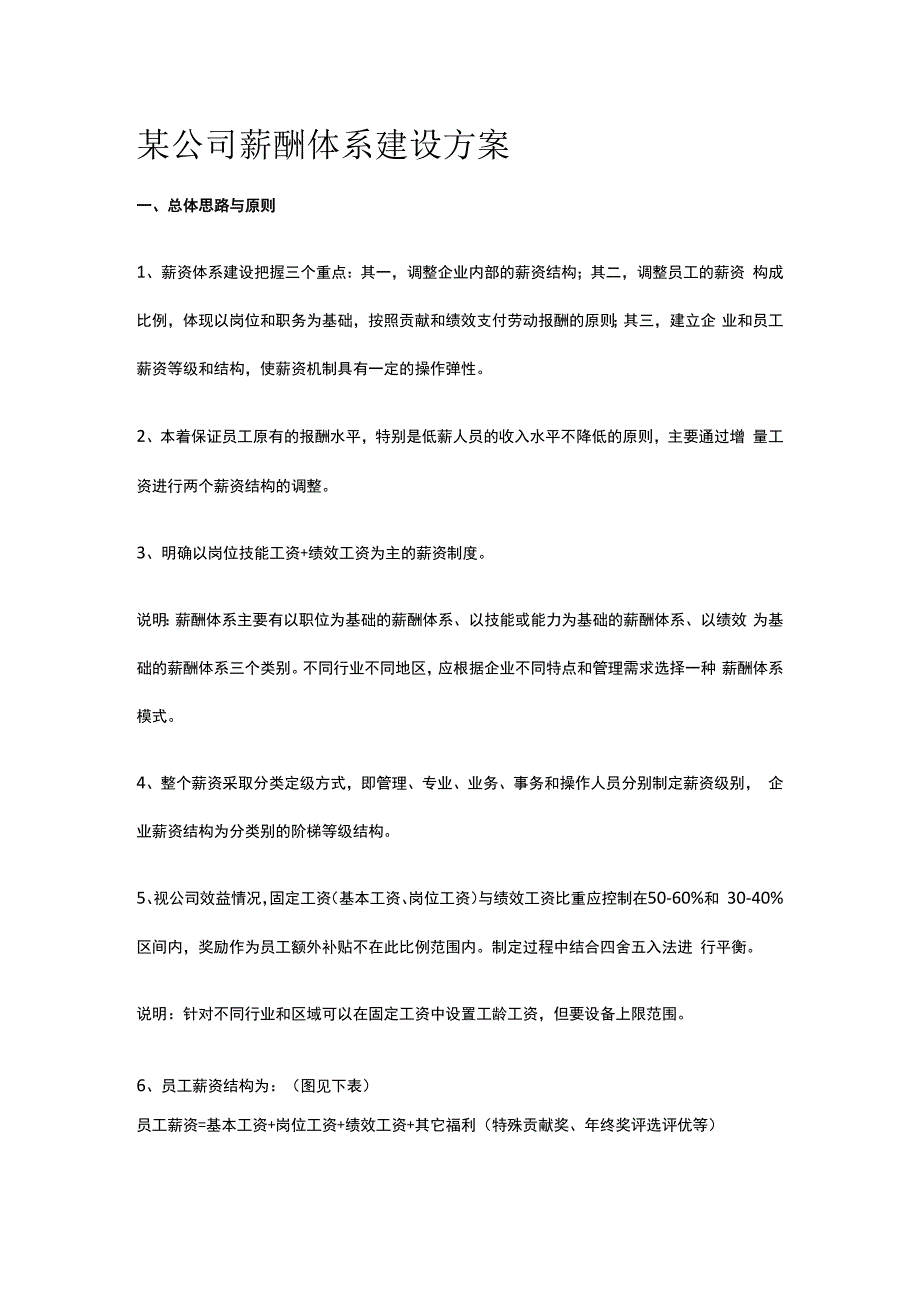 某公司薪酬体系建设方案.docx_第1页