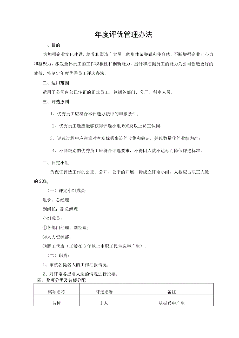 年度优秀员工评选办法（3份参考）.docx_第1页