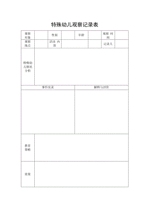 特殊幼儿观察记录表.docx