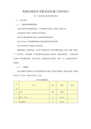 铁路边坡防护及配套绿化施工组织设计.docx