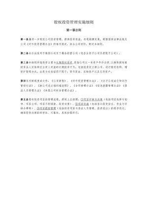 股权投资管理实施细则.docx