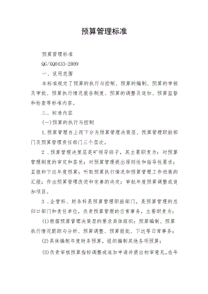 预算管理标准.docx