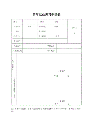 青年就业见习申请表.docx