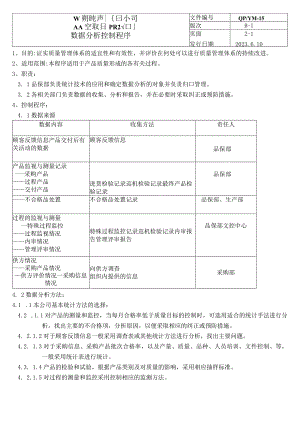 数据分析控制程序（塑料行业）.docx