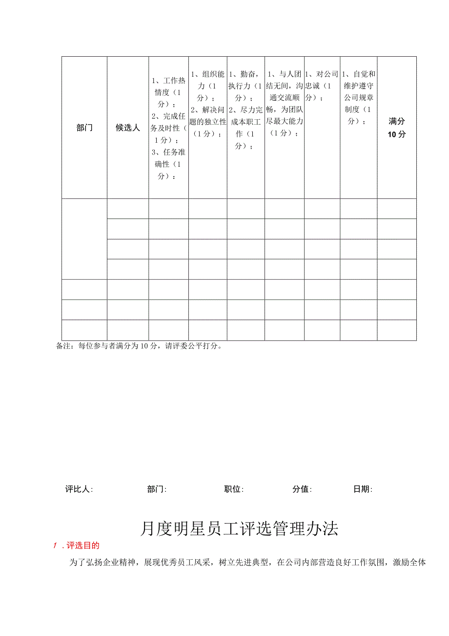 月度优秀员工评选制度（2份）.docx_第3页