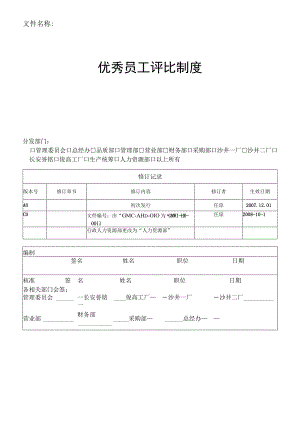 优秀员工评比制度(新3).docx