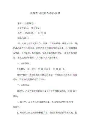 传媒公司战略合作协议书.docx