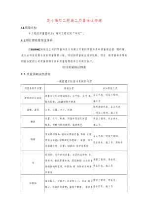 某小高层工程施工质量保证措施.docx