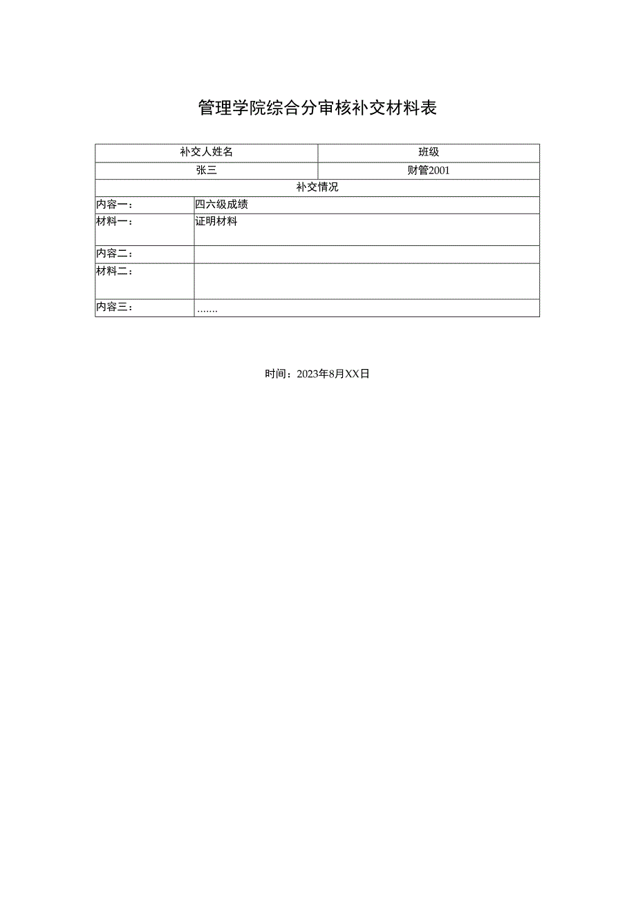 管理学院综合分审核补交材料表.docx_第1页