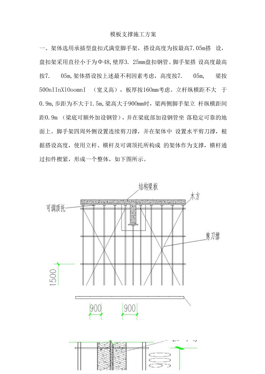 模板支撑施工方案.docx_第1页