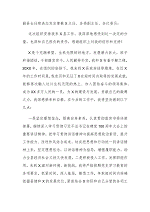 副县长任职表态发言.docx