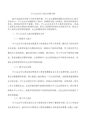 中小企业员工培训问题对策.docx