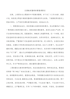 反腐教育整顿部署强调要求.docx