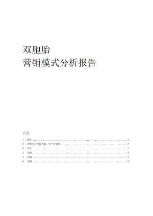 双胞胎营销模式分析报告.docx