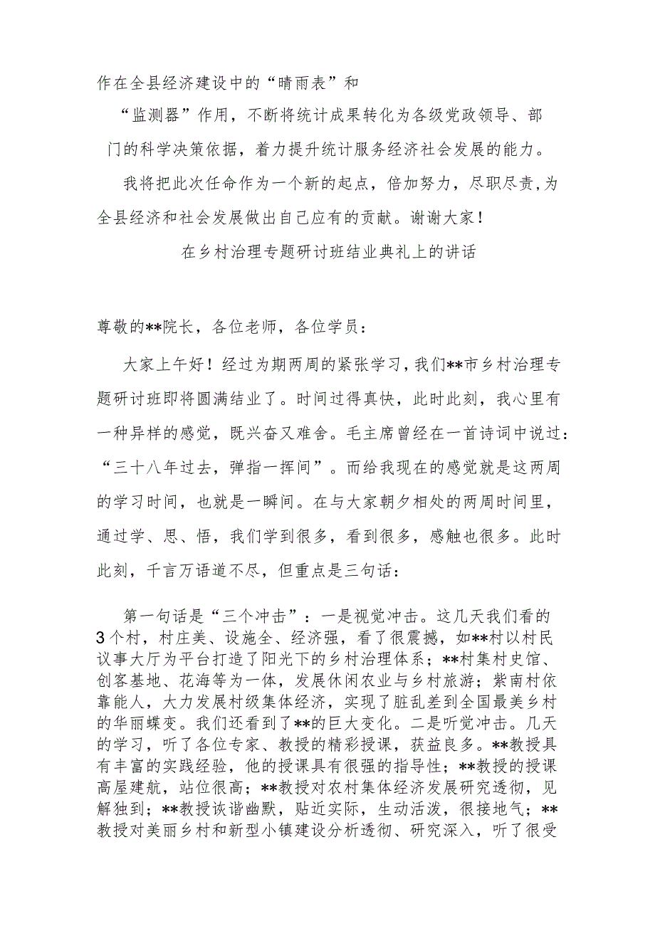 县统计局长任职表态发言材料.docx_第2页