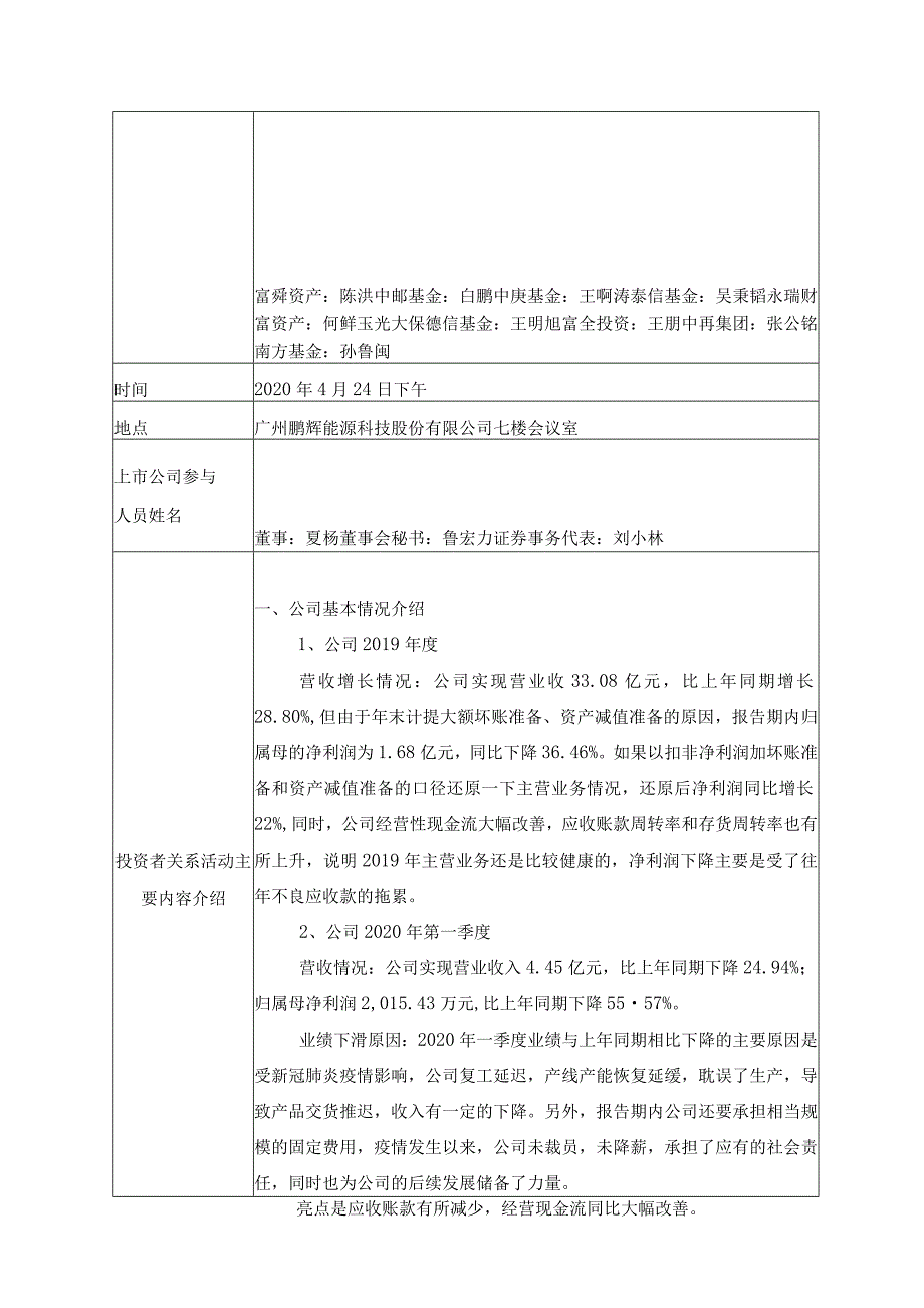 证券代码338证券简称鹏辉能源广州鹏辉能源科技股份有限公司投资者关系活动记录表.docx_第2页