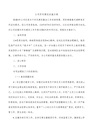 公司作风建设实施方案.docx