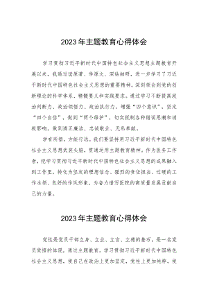 医务人员关于2023年主题教育心得体会简短发言三篇.docx