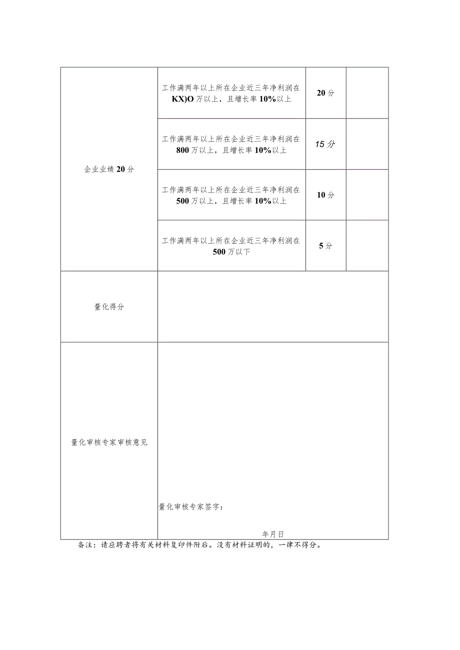 选聘白银盛银资产运营集团有限公司职位资历和业绩量化得分审核表.docx_第3页