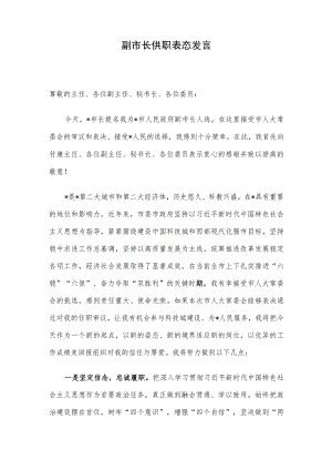 副市长供职表态发言.docx