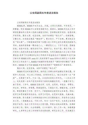 公安局副局长年度述法报告.docx