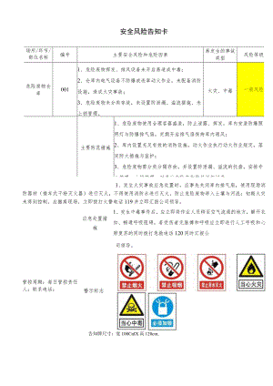 危险废物仓库风险告知牌.docx