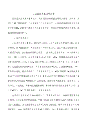 工业园区发展调研报告.docx