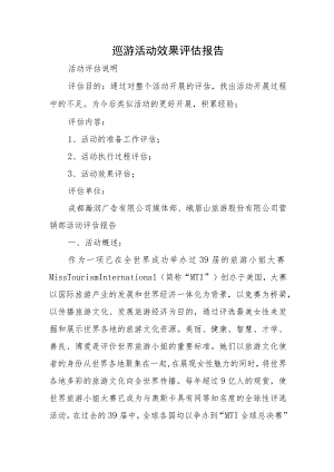 巡游活动效果评估报告.docx